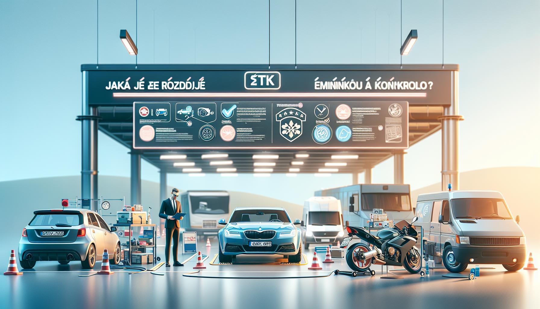 Jaký je rozdíl mezi technickou a emisní kontrolou?