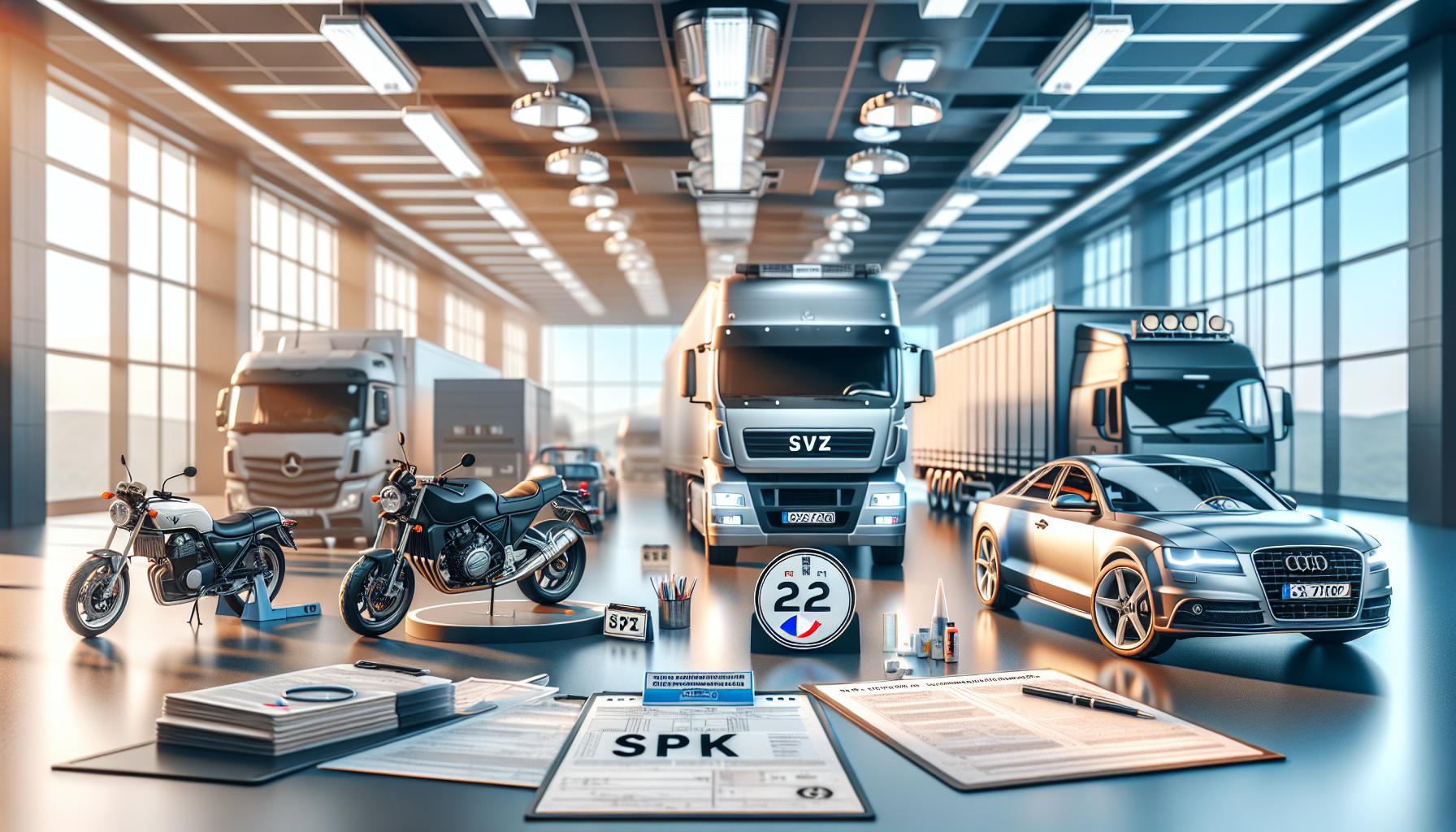 Požadavky na dokumentaci pro převoz vozidla